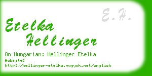 etelka hellinger business card